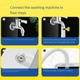 thumbnail image 4 of PVC Drain Hose Extension Pipe for Air Conditioners, Washing Machines, Kitchen Faucets - Flexible, Leak-Proof, Adjustable Length 3.3-16.4ft White Extendable Drainpipe with Clamp, 4 of 10