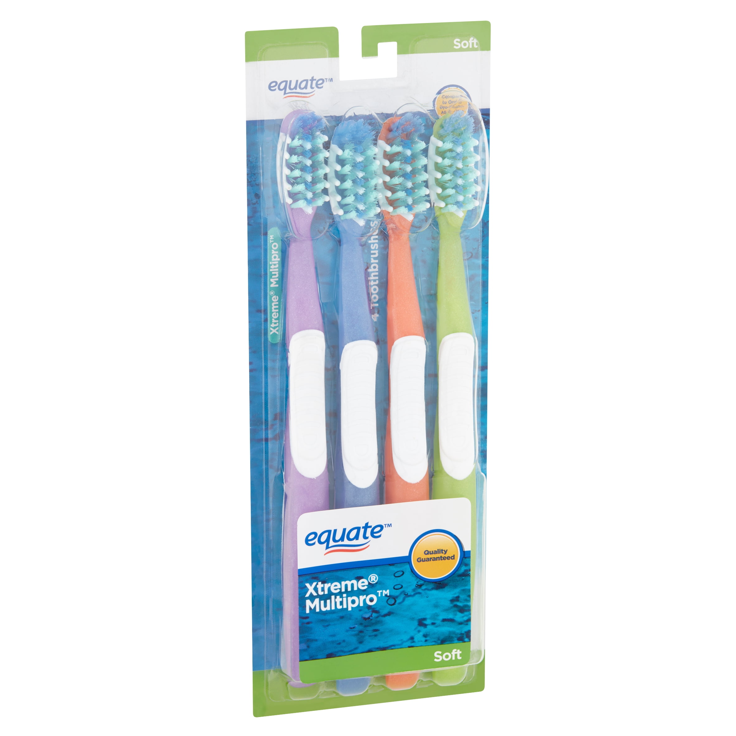 Equate Xtreme Multipro Soft Toothbrushes, 4 count