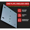 thumbnail image 3 of 4 Pack E-Track Backing Plate Installation Kit, Heavy Duty E-Track Rail Mounting Back Plate with Bolts, Nuts, and Washers for Enclosed Trailer, Truck, Workshop - 6" x 6-1/2", 3 of 12
