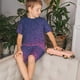 thumbnail image 4 of Fotbe Violet Glitter Pijama Estampada de 2 Piezas para Niños – Ropa de Dormir de Manga Corta Cómoda para Niños y Niñas, Camiseta y Shorts de Algodón-Small, 4 of 6