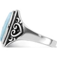 thumbnail image 3 of Sterling Silver Rhodium-Plated Oxidized With Larimar Ringsize 6 (Width 2.75 To 4.5) - Jbsp, 3 of 5