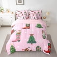 thumbnail image 3 of Feelyou 7-Piece Kids Xmas Tree King Comforter Set, Western Cowgirl Snowflake, 3 of 8