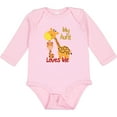 thumbnail image 3 of Inktastic My Aunt Loves Me Giraffe Boys or Girls Long Sleeve Baby Bodysuit, 3 of 5