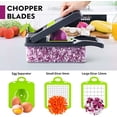 thumbnail image 3 of Vegetable Chopper, Pro Onion Chopper, Multifunctional 13 in 1 Food Chopper, Kitchen Vegetable Slicer Dicer Cutter,Veggie Chopper With 8 Blades,Carrot and Garlic Chopper With Container, 3 of 5