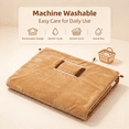 thumbnail image 3 of Yyuenw USB Flannel Small Heated Shawl Blanket with Hand Pocket Warm Knee Foot Warmer for Home Office Car, 3 of 6