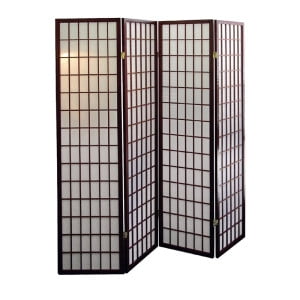 ORE International 4 Panel Room Divider, Cherry