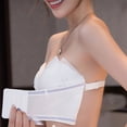 thumbnail image 4 of Miluxas Clearance Strapless Underwear Women's Summer Thin Style Wipe Chest Plus Chest Display Small Traceless Anti-light Chest Wrap Invisible Non-slip Bra Cover White 85B(85B), 4 of 5