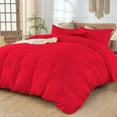 thumbnail image 2 of 800 Thread Count 1-PC Duvet Cover Soft & Cozy 100% Egyptian Cotton | Zipper Closure & Corner Ties | ( Full/Queen, Solid Red ), 2 of 5
