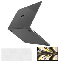 AYAMAYA For MacBook Air 13“ 2025 2024 2023 2022 M4 M3 M2 A3240 A3113 A2681 Case, Clear Air 13.6" Laptop Hard Shell Case   Keyboard Skin Cover   Screen Protector, Crystal Black