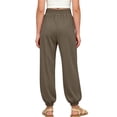 thumbnail image 6 of WAVSUF Girls Sweatpants Elastic Waist Comfort Soft Lightweight Summer Casual Sports Jogger Pants Khaki Size 2, 6 of 9