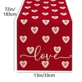 thumbnail image 3 of Kbndieu Valentines Day Table Runner, 13 x 72 Inch Red Heart Table Runner for Valentines Decorations, Winter Holiday Table Runners Valentines Day Decor Home Romantic Decorations on Clearance, 3 of 6
