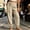Beige, variant on Women Triple Layer Drawstring Elastic High Waist Jogger Pants Loose Tapered Ankle Cuffed Lightweight Woven Casual Harem Pants Summer Trousers With Side Pockets Navy S