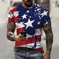 thumbnail image 2 of JLFKNG T Shirts For Man Independence Day Style Printed Patriotic Shirts For Men Short Sleeve Crew Neck Breathable Loose Fit Comfy Summer Clothes, 2 of 7