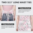 thumbnail image 6 of Pioneer Flower Floral Print Pattern Apron for Women and Men, Cotton Linen Waterproof with Pockets, Adjustable, 33x27 Inch for Kitchen, Gardening, BBQ, Salon, 6 of 6