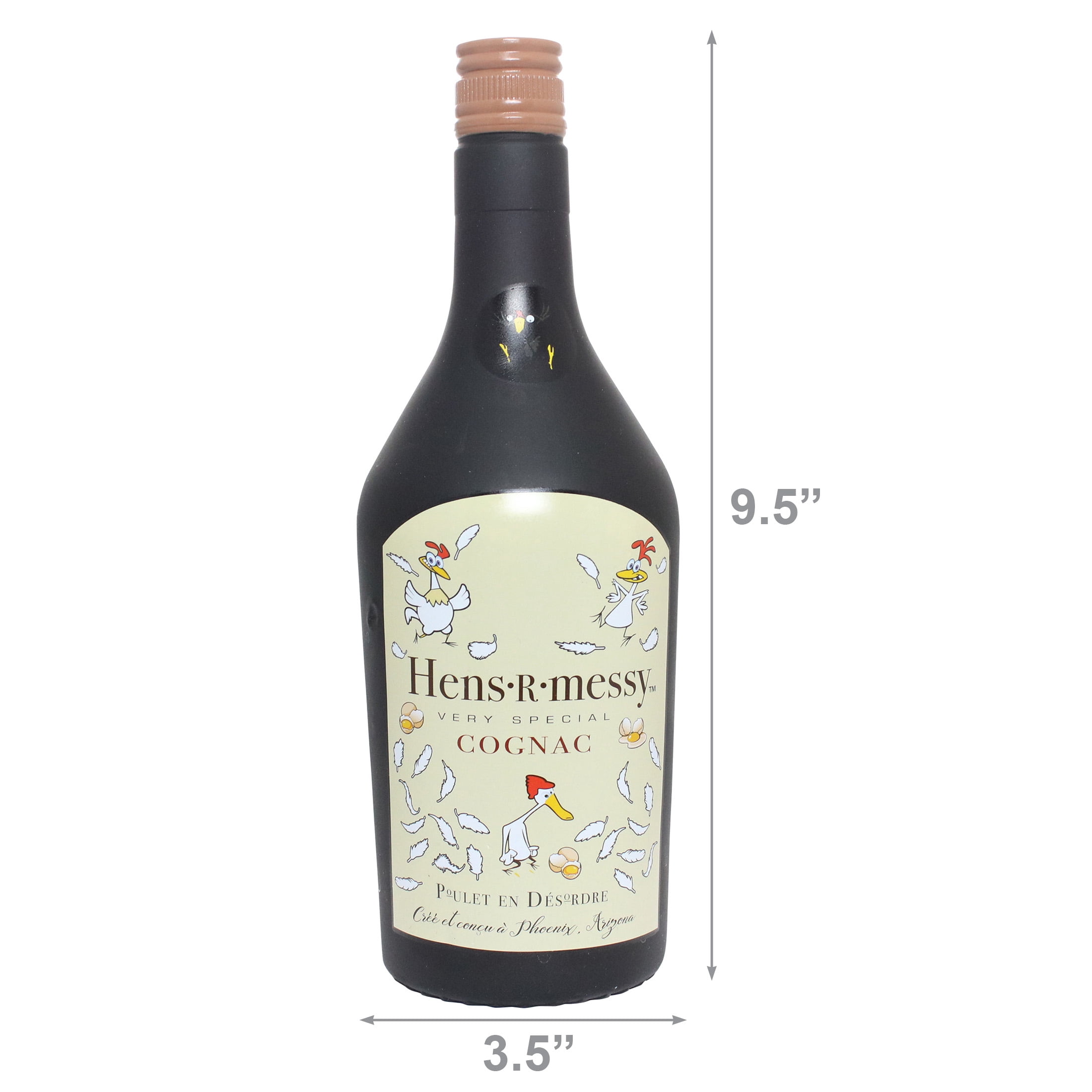 Silly Squeakers Liquor Bottle Hens R Messy Durable Squeaky Vinyl 2-Pack Dog Toy