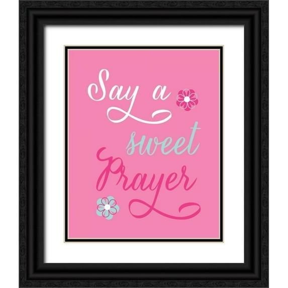 Robinson, Tamara 20x24 Black Ornate Wood Framed with Double Matting Museum Art Print Titled - Say a Sweet Prayer