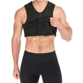 thumbnail image 3 of SHCKE Sweat Vest for Men Waist Trainer Sauna Vest Body Shaper Zipper Weight Lose Weigth Top Workout Shirt, 3 of 5