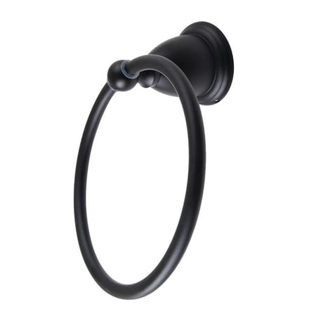 Kingston Brass 6 in. Heritage Towel Ring, Matte Black
