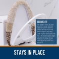 thumbnail image 4 of Buganda Soft Microfiber Toilet Lid Cover, Washable Bathroom Seat Covers, Fits Most Round, Elongated and Oblong Lids, Brown, 19.5"X18.5", 4 of 8