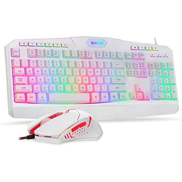 Teclado Gamer Redragon RGB Alámbrico 3200 DPI con Mouse