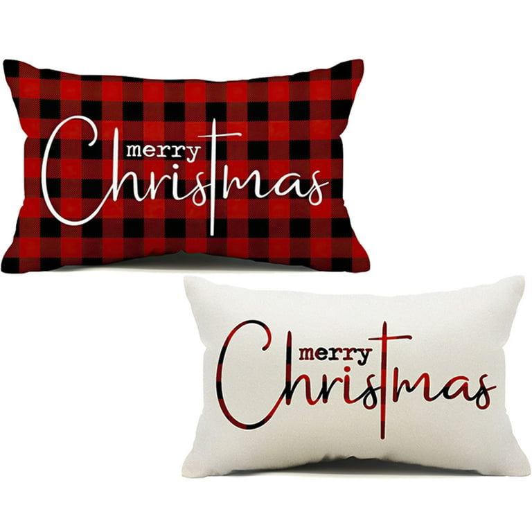 Christmas Pillow & Insert Merry Bright Sofa Pillow Red 