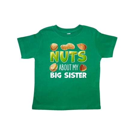 

Inktastic Nuts About My Big Sister Peanut Almond Pistachio Gift Toddler Boy or Toddler Girl T-Shirt