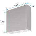 thumbnail image 5 of Luxrite Square LED Up and Down Wall Sconce, 5CCT 2700K-5000K, 15W, 1000LM, IP65, Nickel 2-Pack, 5 of 7