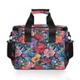 thumbnail image 7 of FORMRS Insulated Cooler Bag 24 Cans Capacity Soft Leakproof Lunch Box with Side Pockets, Serene Floral Pattern, 7 of 7
