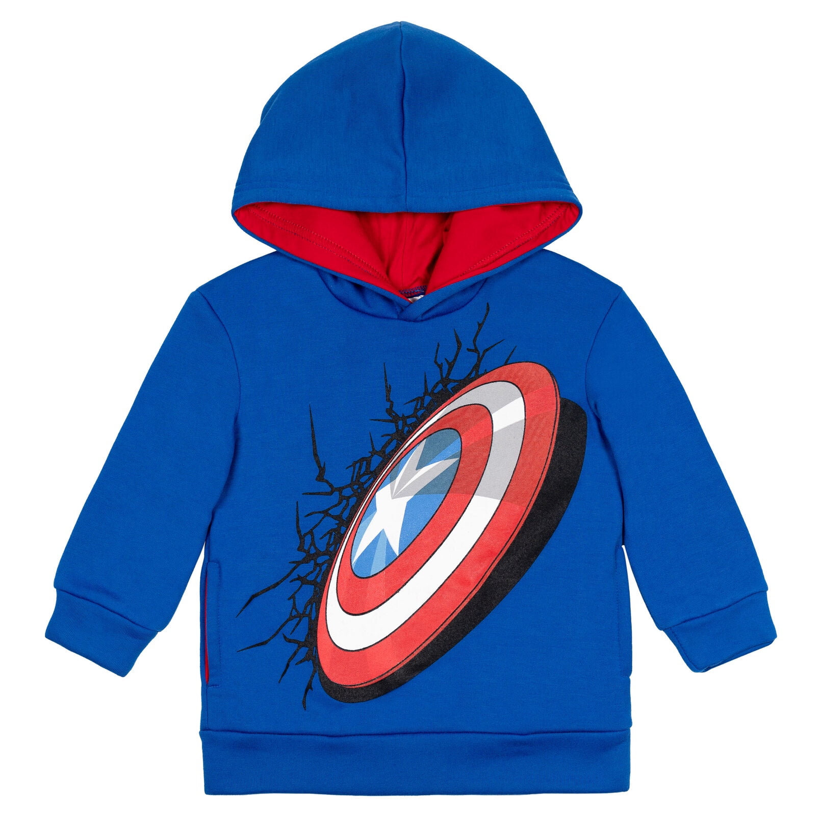 Babyhug Marvel Cotton Woven Summer Cap With Captain America Graphics Multicolor - Diameter 21 cm
