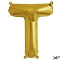 thumbnail image 6 of BalsaCircle 16" Mylar Foil Plain Balloon Gold Letter T Wedding Party Decor, 6 of 6