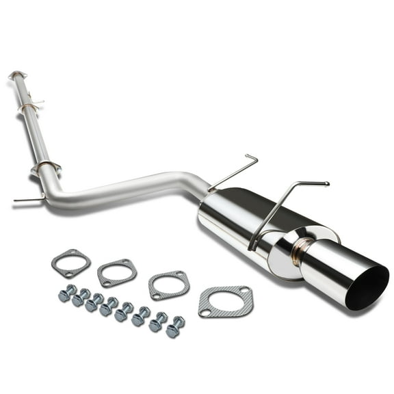 DNA Motoring CBE-ME06V6 For 06-08 Mitsubishi Eclipse 3.8L V6 4G 6G75 4" Slant Tip Muffler Catback Exhaust System 07