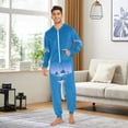 thumbnail image 5 of IAUYY Unisex Adult Onesie Pajamas Ultra-Soft Crystal-Soft Fabric, Halloween Adult Onesie Pajamas Adults,With a Zipper Plus Size Onesie Pajamas, Three Small Islands, 5 of 7