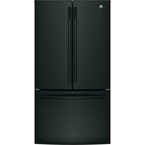 GE 26.7 Cu.Ft, French Door Refrigerator Black- GNE27JGMBB