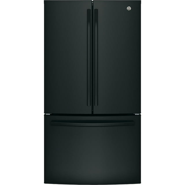 GE Réfrigérateur à Portes Françaises de 26,7 Pi3, Noir - GNE27JGMBB