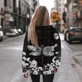 thumbnail image 3 of COEQINE Tops Women's Hoodies Sweatshirts Pullover Oversized Crewneck Fit Soft Loose Long Sleeves Fashion Y2K Lightweight Dragonfly Flowers and Moon Hooded Sweatshirt Outfits Clothes, S, 3 of 7