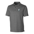 thumbnail image 2 of Men's Cutter & Buck Heather Charcoal Houston Texans Throwback Logo Forge Heathered Stretch Polo, 2 of 3