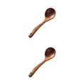 thumbnail image 2 of Transemion Brown Beautiful Texture Wooden Kitchen Utensils Home Cooks Choose Wood Wooden Spoons For Cooking Soup Ladle 2Set, 2 of 6