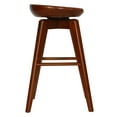 thumbnail image 6 of Cortesi Home Tiwi Backless Swivel Counter Stool in Solid Wood, 24" Walnut, 6 of 13