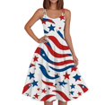 thumbnail image 3 of Women's 4th of July Patriotic Dress, Women Sexy Strapless Punk Dress, Independence Day American Flag Printed Vintage Design, Bodycon Mini Skirt for Night Out or Parties,Royal Blue L, 3 of 5