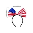 thumbnail image 3 of Jiibva American Flag Headband, Independence Day 4th of July Silk Bow Knotted Headband Hair Hoop for Women Party Accessories Favors Decorations, 3 of 7