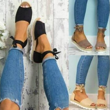 

Women Flat Sandals Thick Sole Open Toe Breathable Casual Shoes for Summer