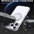 thumbnail image 3 of KOMI Étui Anneau Magnétique pour 16 Pro Max, Compatible avec MagSafe avec Support Anneau à 360°, Étui de Protection Antichoc pour iPhone 16 Pro Max Transparent, 3 of 5