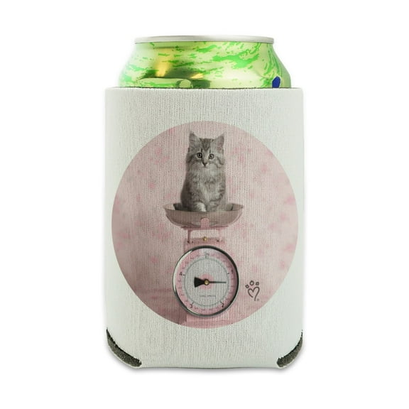 Siberian Cat Kitten Tipping The Scale Can Cooler - Drink Sleeve Hugger Collapsible Insulator - Beverage Insulated Holder