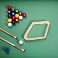 thumbnail image 4 of FONWILYO 2Pcs Solid Wood Pool Triangle Racks Khaki for Professional Home and Commercial Pool Table Use, 4 of 7