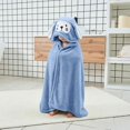 thumbnail image 2 of Tfken Child Boys Comfy Pajamas Robe Soft Sleepwear Nightwear Warm Casual Pajamas Robe Hooded Comfortable Bathrobe Homewear Classic Loungewear Outfit Size 1-5 Years Blue, 2 of 6
