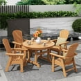 thumbnail image 6 of Portside Seashell Adirondack Plastic Outdoor Dining Chair, 6 of 9