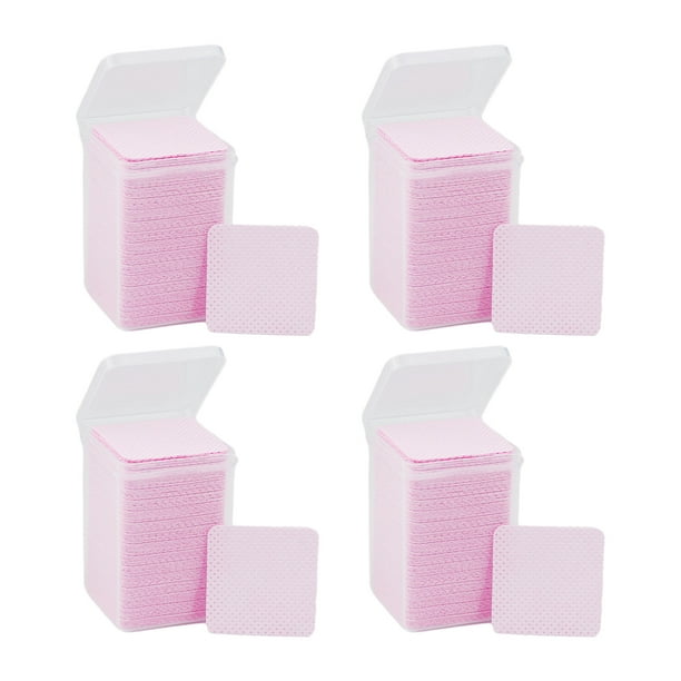 Toallitas limpiadoras de uñas Soidarity 4 juegos suaves y absorbentes para manicura fácil y profesional rosa