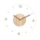 thumbnail image 3 of Reloj de pared de acrílico transparente, reloj de pared de madera vintage, redondo, con movimiento silencioso para cocina, sala de estar, baño, Marrón claro 30 cm, 3 of 8