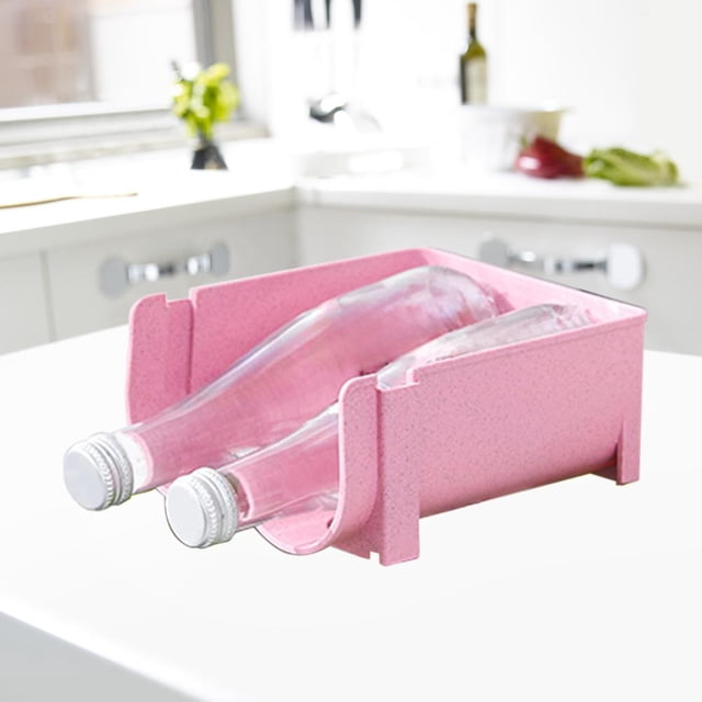 Feltree Straw Refrigerator Beer Beverage Cans Storage Box Home Wine Bottle Tray Stackable Wine Shelves
