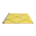 thumbnail image 2 of Ahgly Company Machine Washable Indoor Rectangle Solid Yellow Modern Area Rugs, 2' x 5', 2 of 4